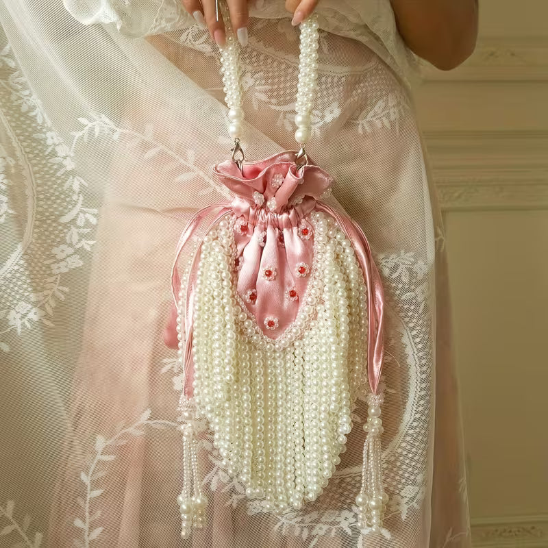 PearlBlossom - Bolsa Pérola Tecido | Art in Bags
