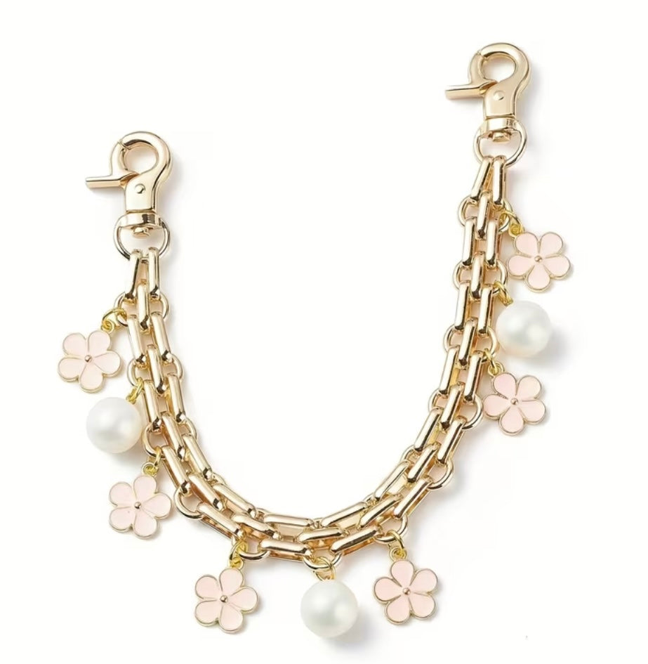 Bag Charm  Flores e Pérolas | Art in Bags