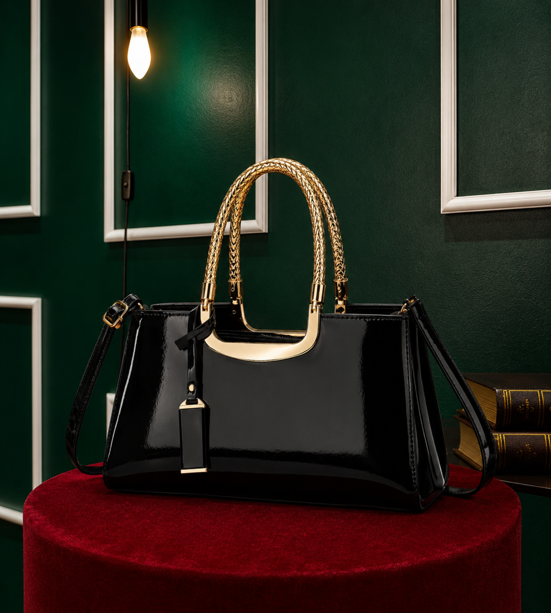 Èbène - Bolsa Vinil Alça Dourada | Art in Bags