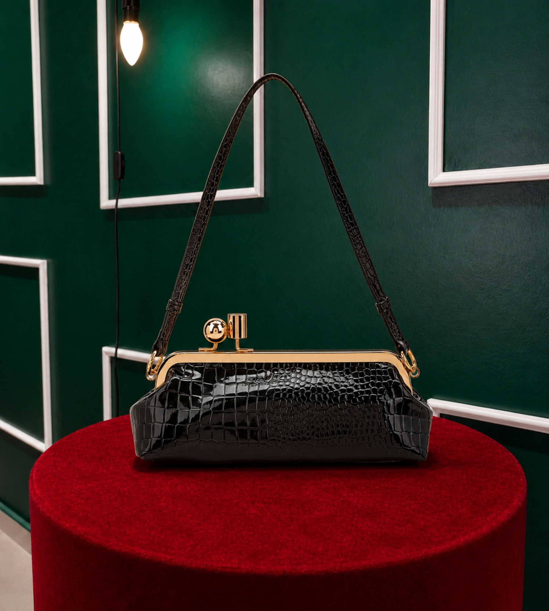 VelvetBag – Bolsa Fecho Dourado | Art in Bags