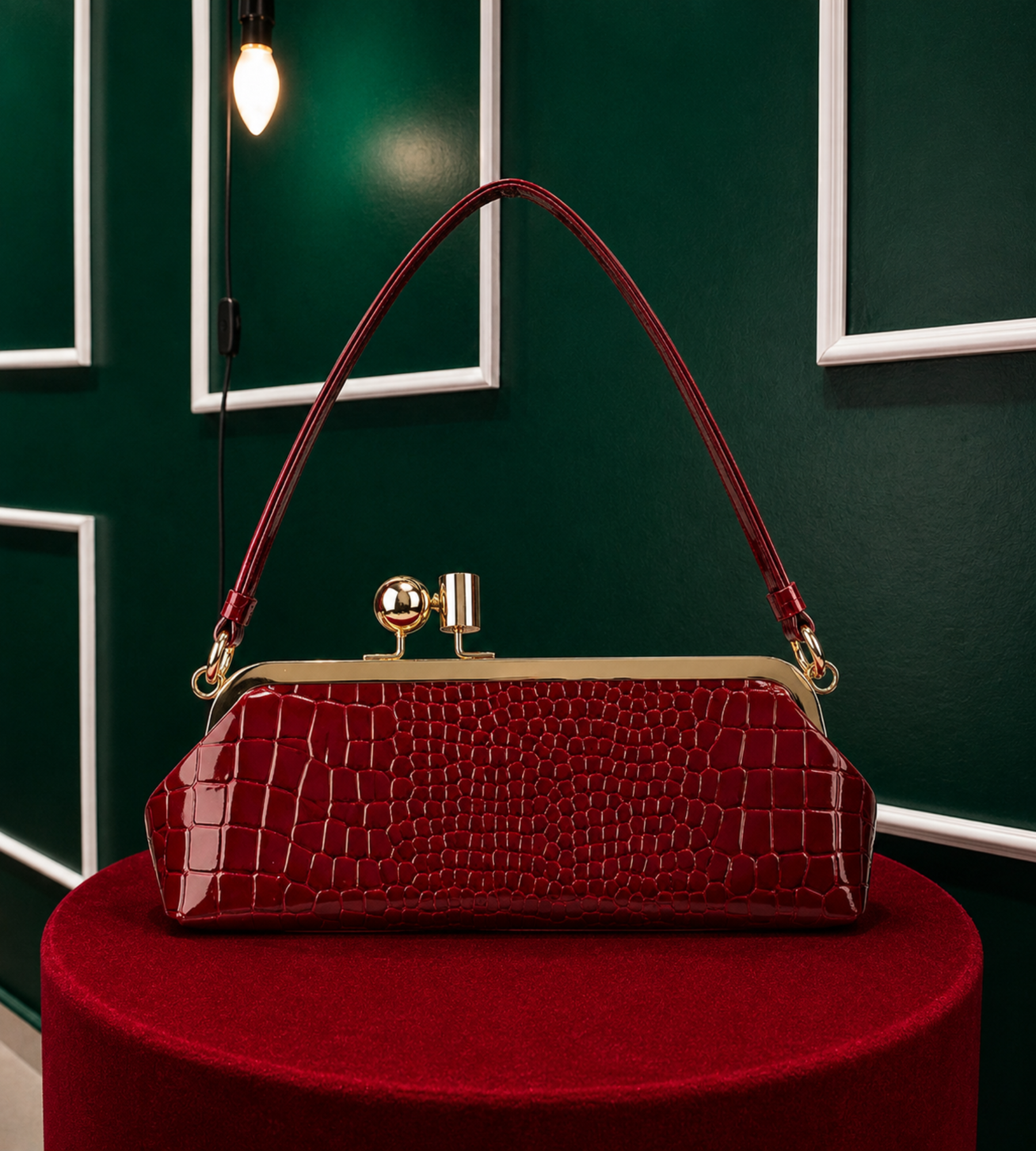 VelvetBag – Bolsa Fecho Dourado | Art in Bags