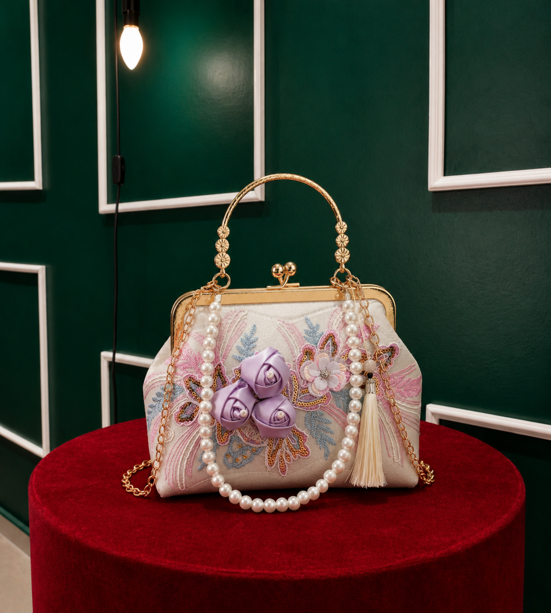 Yulan - Bolsa Bordada Tecido | Art in Bags