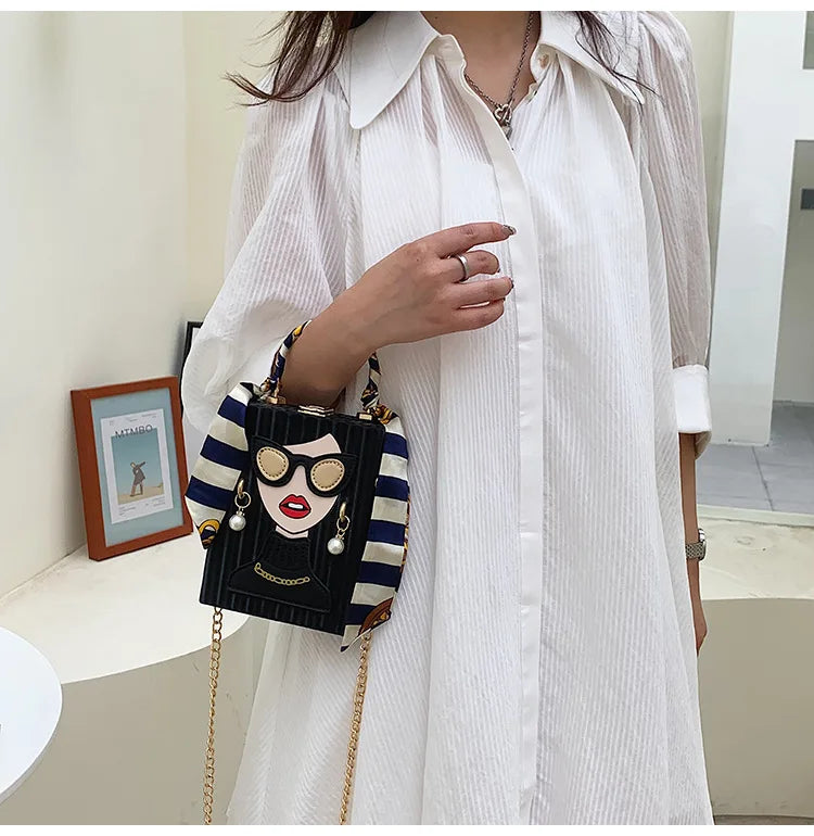 Sacos de noite para as mulheres 2024 nova moda bolsa ombro couro mulher dura alta qualidade hip hop festa luxo designer bolsa