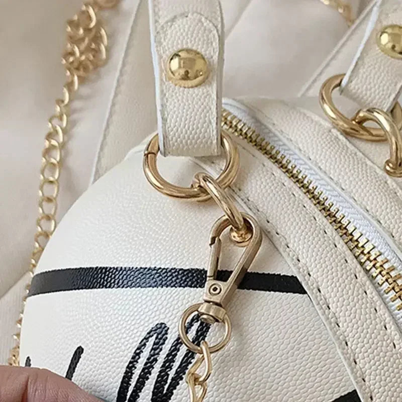 Ins feminino super quente personalizado saco de basquete novo versátil um ombro crossbody saco edição coreana saco redondo