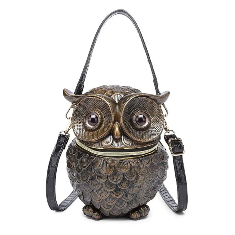 2025 verão nova bolsa de ombro de mão crossbody personalidade estilo coruja bolsa feminina em relevo à mão