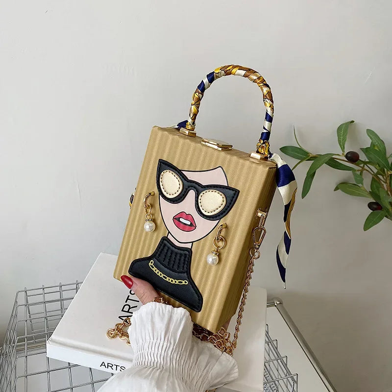 Sacos de noite para as mulheres 2024 nova moda bolsa ombro couro mulher dura alta qualidade hip hop festa luxo designer bolsa