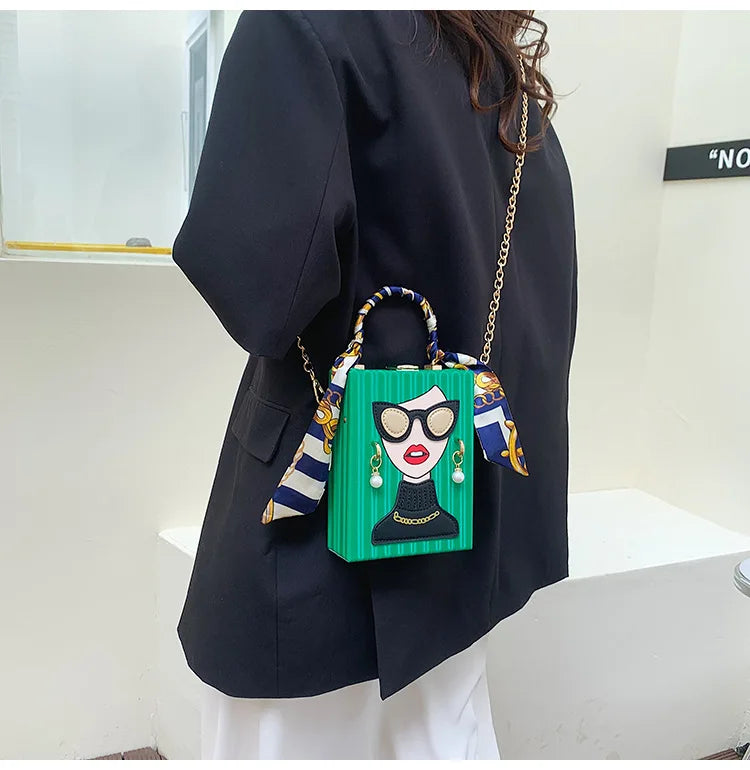 Sacos de noite para as mulheres 2024 nova moda bolsa ombro couro mulher dura alta qualidade hip hop festa luxo designer bolsa