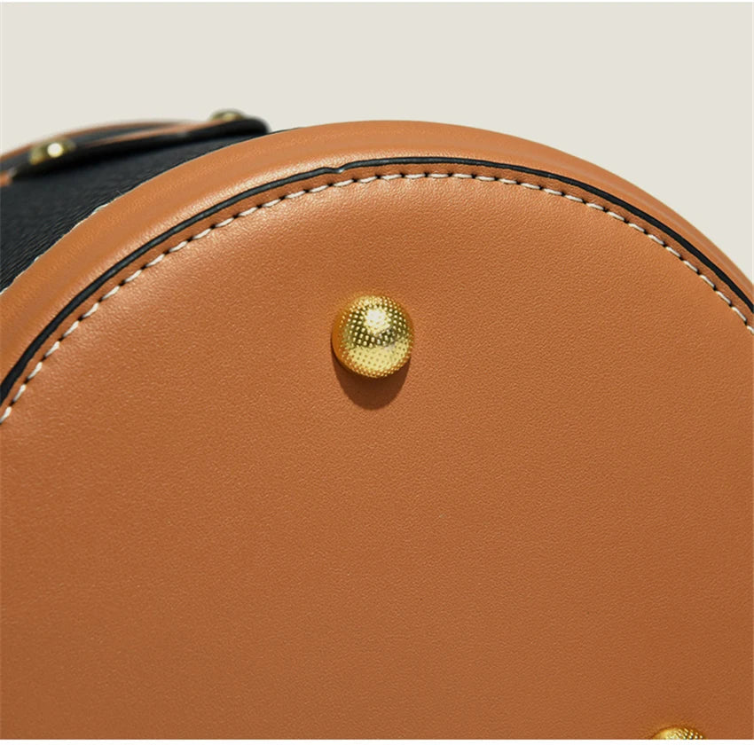 Bolsa de ombro cilíndrica feminina moda balde saco senhoras pequena bolsa designer couro genuíno crossbody sacos para mulheres sac