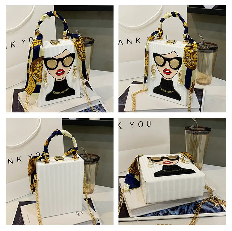 Sacos de noite para as mulheres 2024 nova moda bolsa ombro couro mulher dura alta qualidade hip hop festa luxo designer bolsa