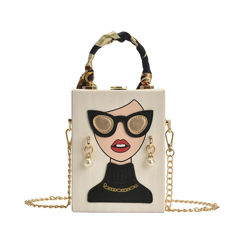 Sacos de noite para as mulheres 2024 nova moda bolsa ombro couro mulher dura alta qualidade hip hop festa luxo designer bolsa