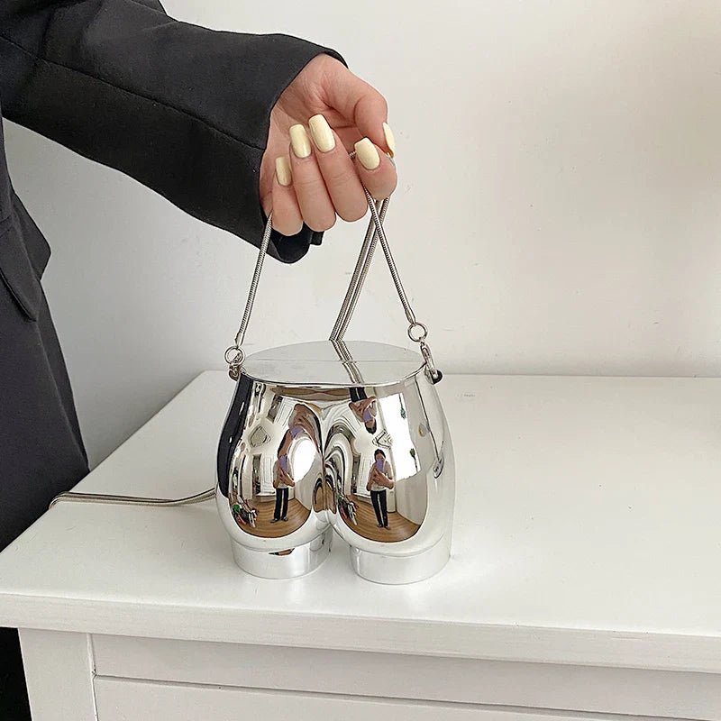 bolsa dourada bolsa feminina clutch festa feminina luxo bolsa de festa MOODS Niche Design Evening Clutch Purse Luxo Para As Mulheres Golden Acrylic Dinner Party Funny Bag Designer Cadeia Cross Body Pouch