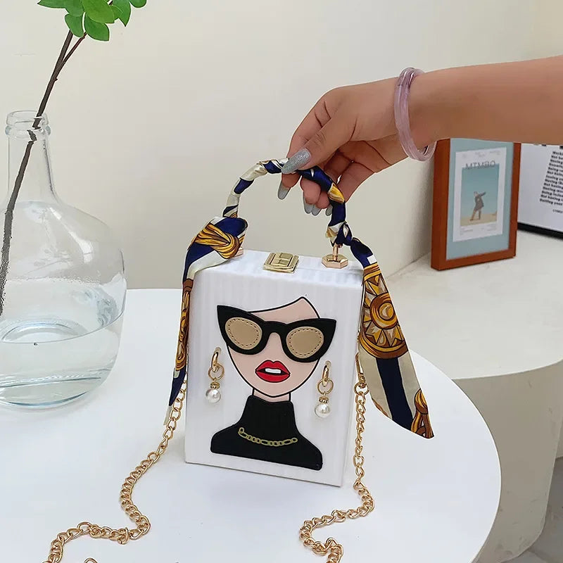 Sacos de noite para as mulheres 2024 nova moda bolsa ombro couro mulher dura alta qualidade hip hop festa luxo designer bolsa