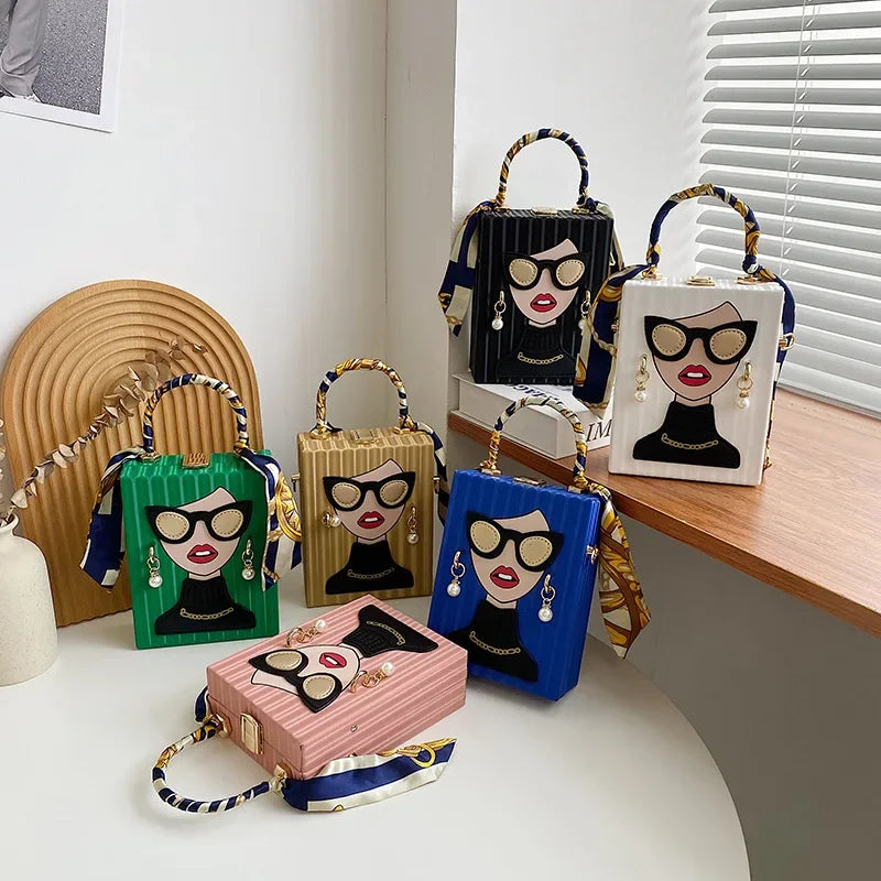 Sacos de noite para as mulheres 2024 nova moda bolsa ombro couro mulher dura alta qualidade hip hop festa luxo designer bolsa