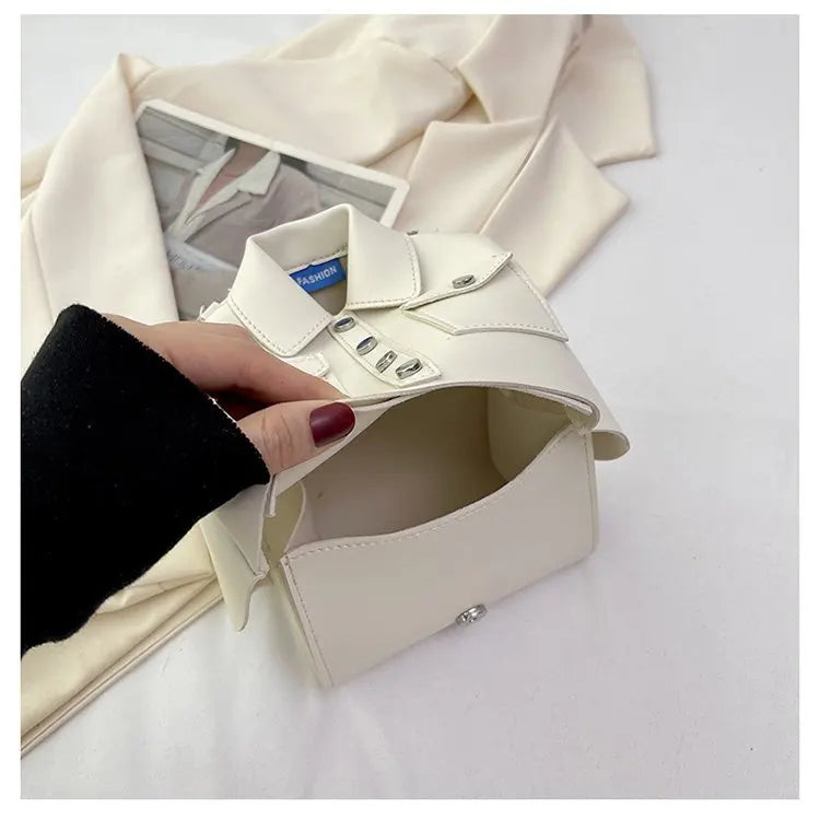 Bolsa crossbody de corrente pequena para mulheres, forma de roupas criativas, bolsa de ombro, 2023