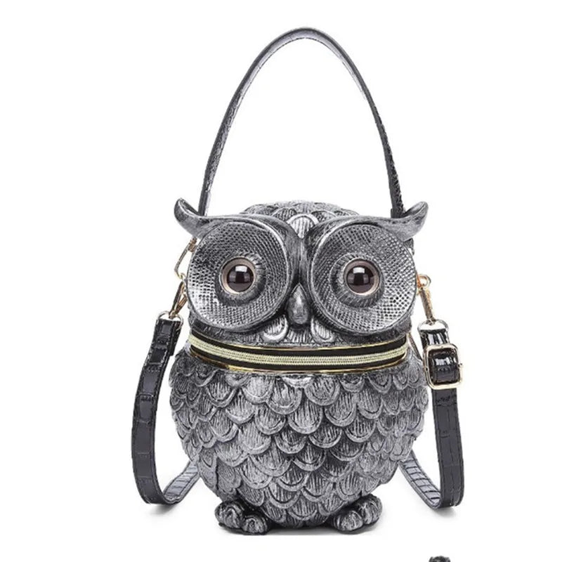 2025 verão nova bolsa de ombro de mão crossbody personalidade estilo coruja bolsa feminina em relevo à mão