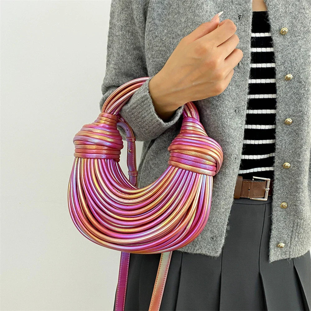 clutch festa feminina luxo bolsa feminina bolsa de festa MOODS Bolsas De Noite De Luxo Para As Mulheres Golden Noodle Knot Design Jantar Partido Clutch Bag 2023 Designer De Luxo Bolsas E Bolsas