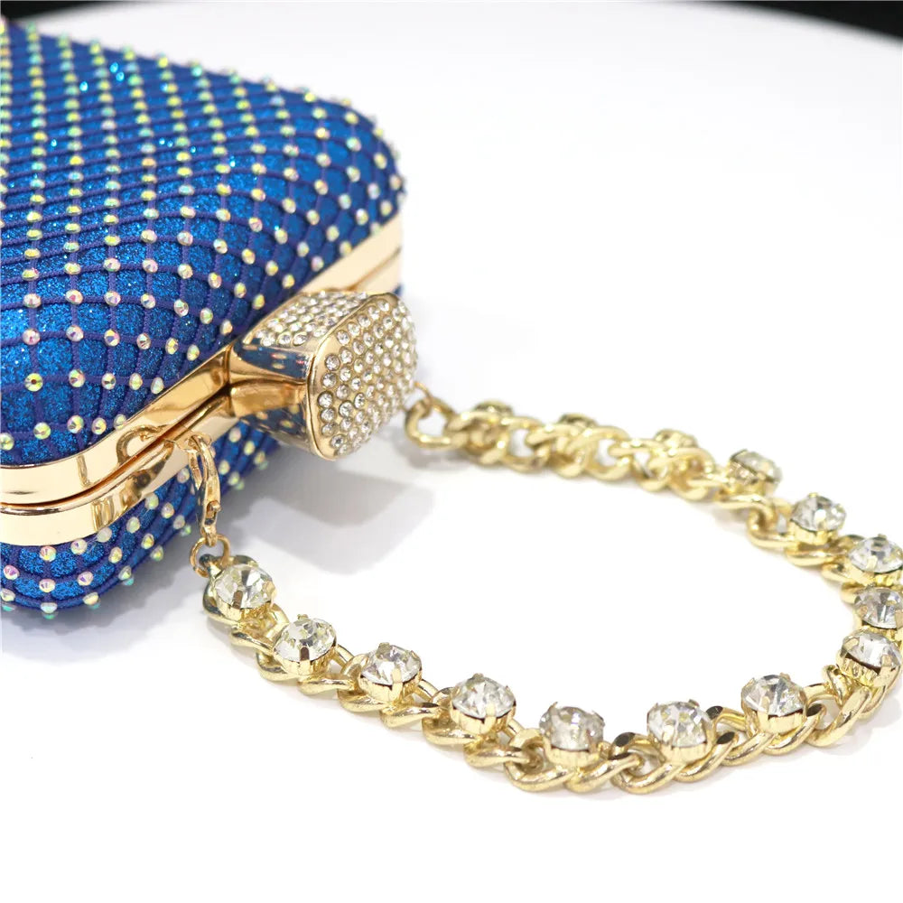 Estilo oco Mulheres Dia Clutch Festa Casamento Ombro Cadeia Sacos De Noite Bolsas De Diamantes Bolsa 2023 Novo