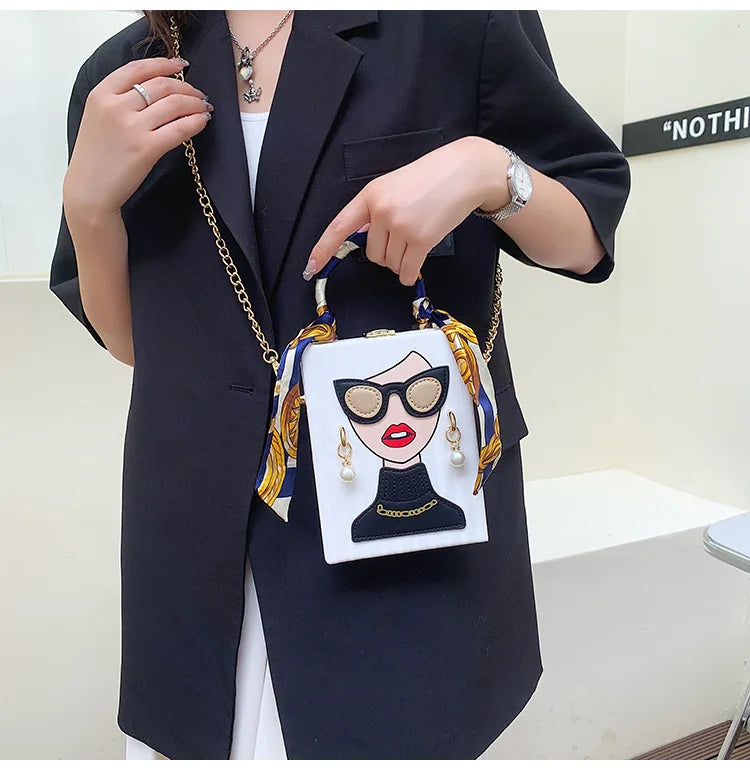 Sacos de noite para as mulheres 2024 nova moda bolsa ombro couro mulher dura alta qualidade hip hop festa luxo designer bolsa