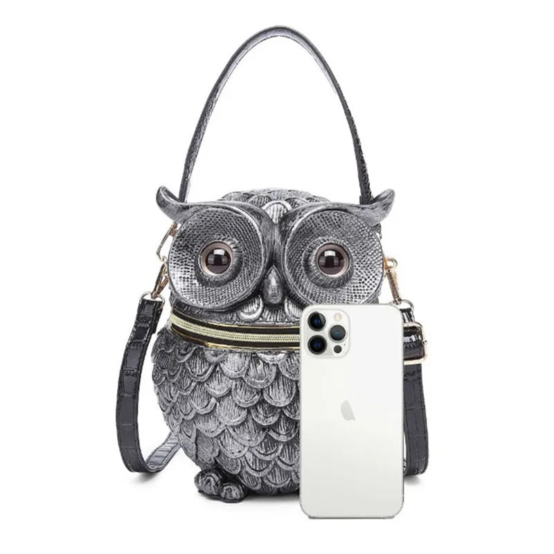 2025 verão nova bolsa de ombro de mão crossbody personalidade estilo coruja bolsa feminina em relevo à mão
