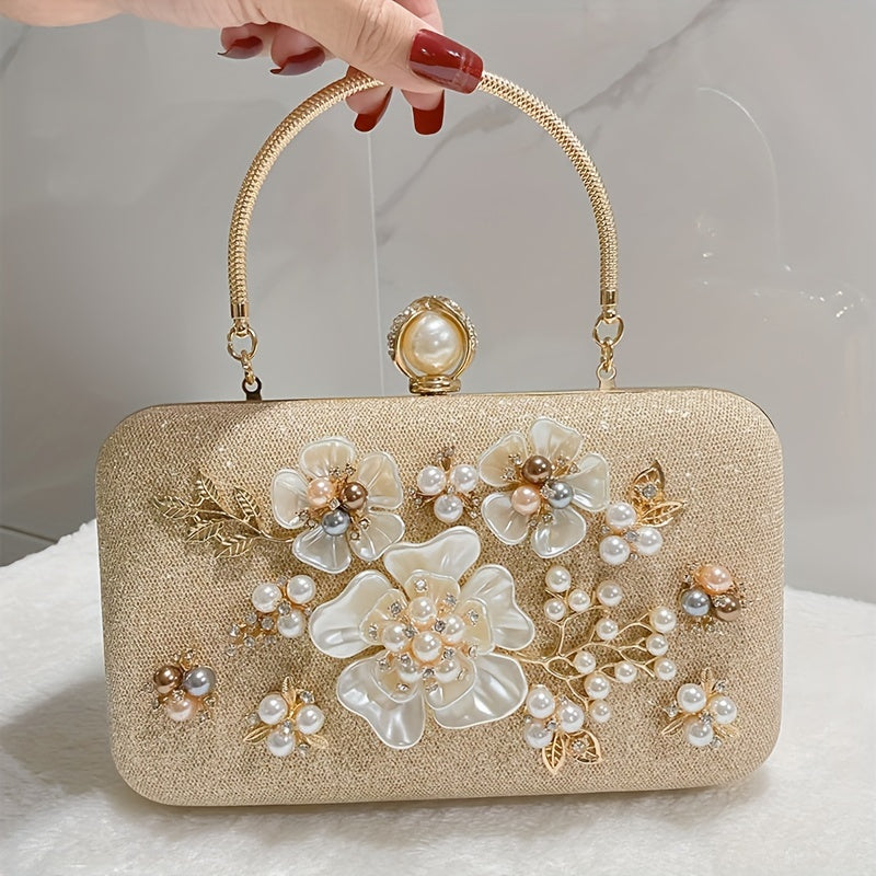 GoldenBloom - Bolsa Dourada Flor perolada | Art in Bags